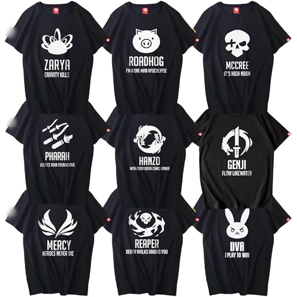 Amazon | Overwatch 2 Kiriko Red Ninja Icon Logo Tシャツ | Tシャツ